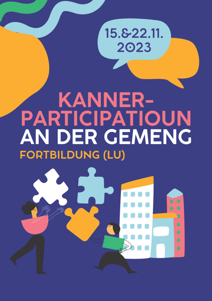 A lass! Kanner partizipéieren an der Gemeng.